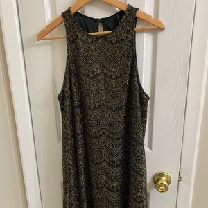 Black and gold party dress